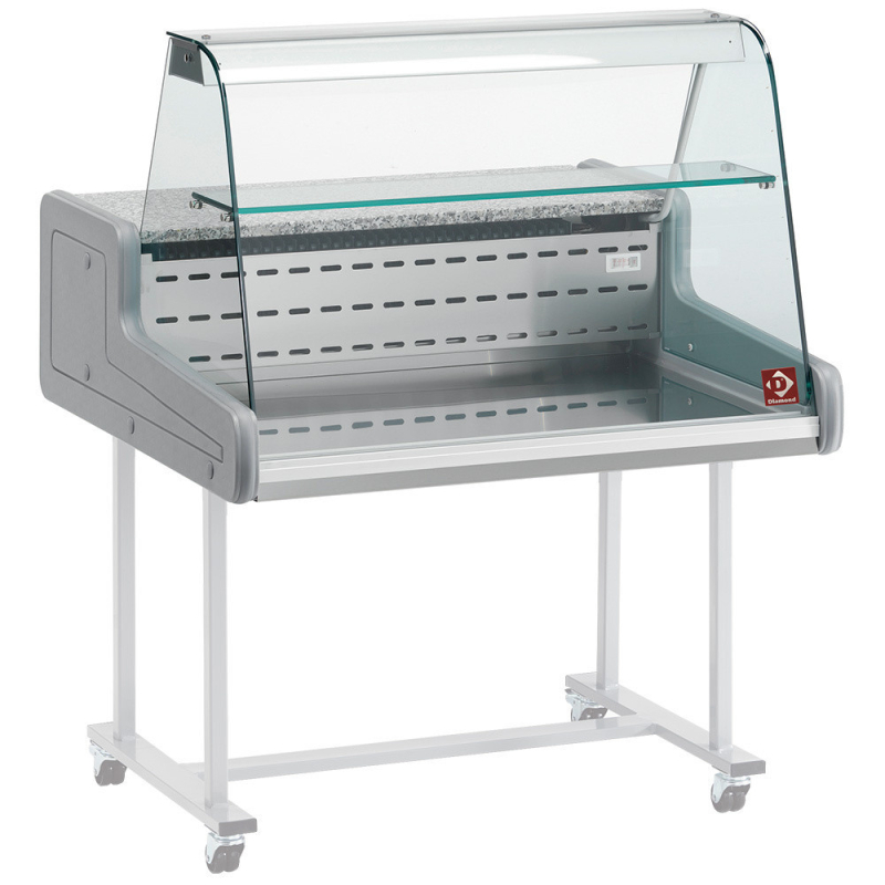 Gekoelde vitrinebank - gewelfde ruit - Diamond - SUP15-ZC/R2