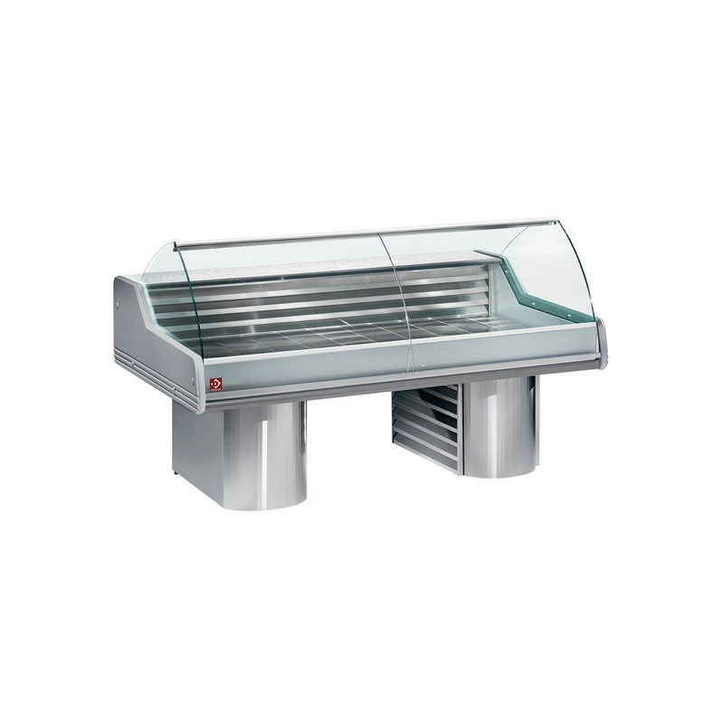 Gekoelde toonbankuitstalling met gewelfde ruit op voetjes - Diamond - SG25B/A1-R2