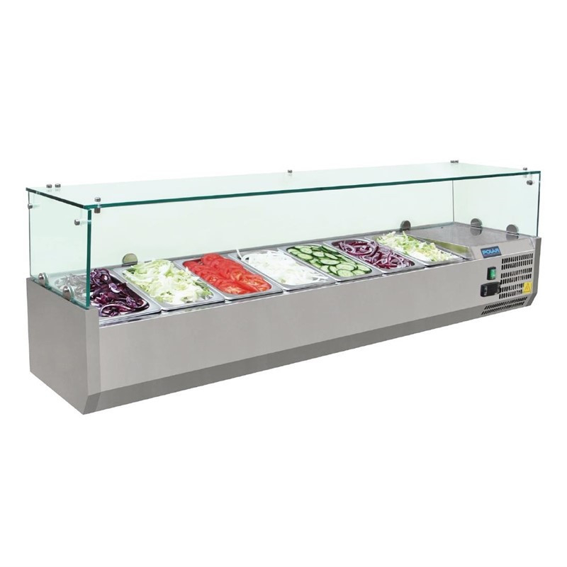 Gekoelde ingredi&euml;ntenvitrine 7x GN1/4 - G609 - Polar
