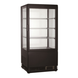 Gekoelde vitrine met 4 glazen zijden, zwart - 78 L -&hellip;