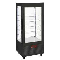 4-zijdige glazen vitrine,...