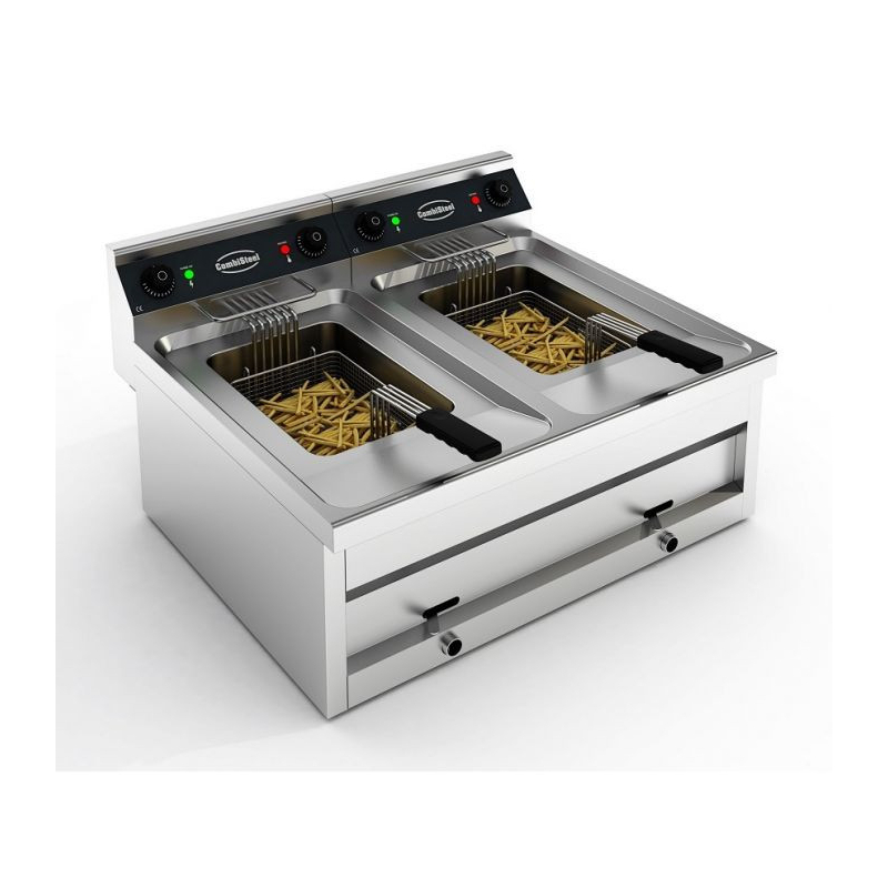 Friteuse posable &eacute;lectrique - Combisteel - 2x12 Litres