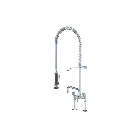 Douche met twee gaten Hoog, tafelblad met intermed. kraan 1/4 slag - Linum - LKK-2230-000