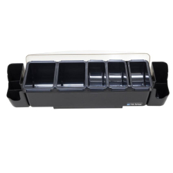 Distributeur 3+2 bacs ( 4,95L) avec poign&eacute;e et support pour pailles - Linum - SJD-4023-000