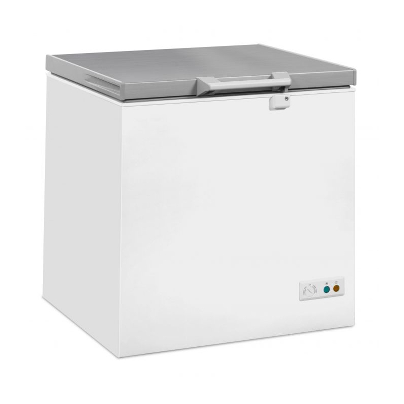 Cong&eacute;lateur bahut avec couvercle en inox - 202 L