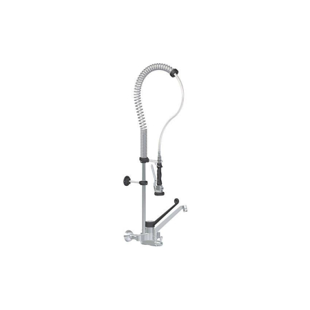 Douchette bi-trou, fixation murale , avec robinet intermed. 1/4 tour - Linum - LKF-2641-000