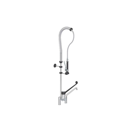 Douchette bi-trou, montage sur table , avec robinet intermed. 1/4 tour - Linum - LKF-2631-000