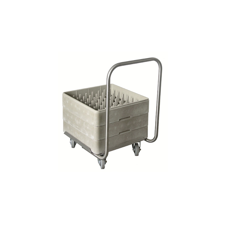 Chariot porte-casiers/plateaux, avec guidon - Sofinor- CC55M