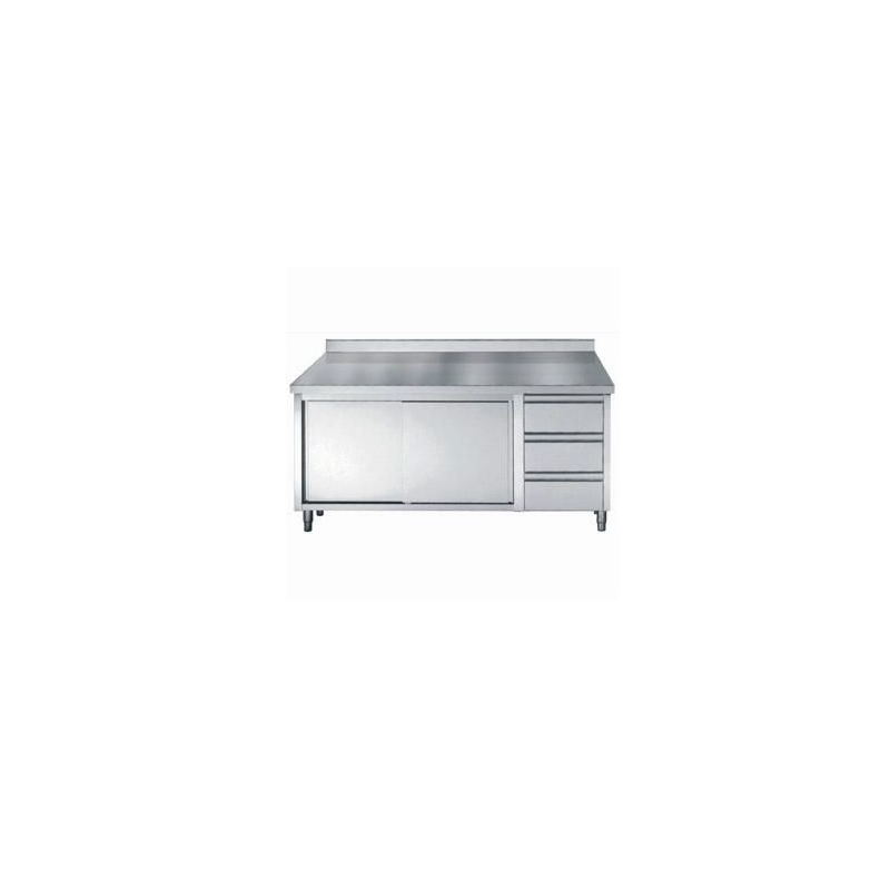 Meuble bas professionnel, Inox, avec Tiroirs - Gamme 700 - Combisteel