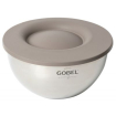 Cul de poule roestvrij staal met deksel-onderstel, &Oslash;24 cm, Gobel - Louis Tellier - GL20P003