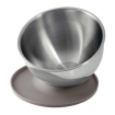 Cul de poule roestvrij staal met deksel-onderstel, &Oslash;24 cm, Gobel - Louis Tellier - GL20P003