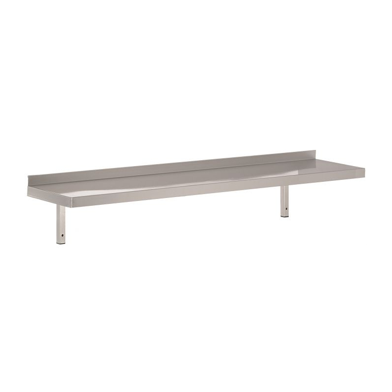 Roestvrij stalen wandplank, 300x2400 incl. beugels - Combisteel - 7455.0660