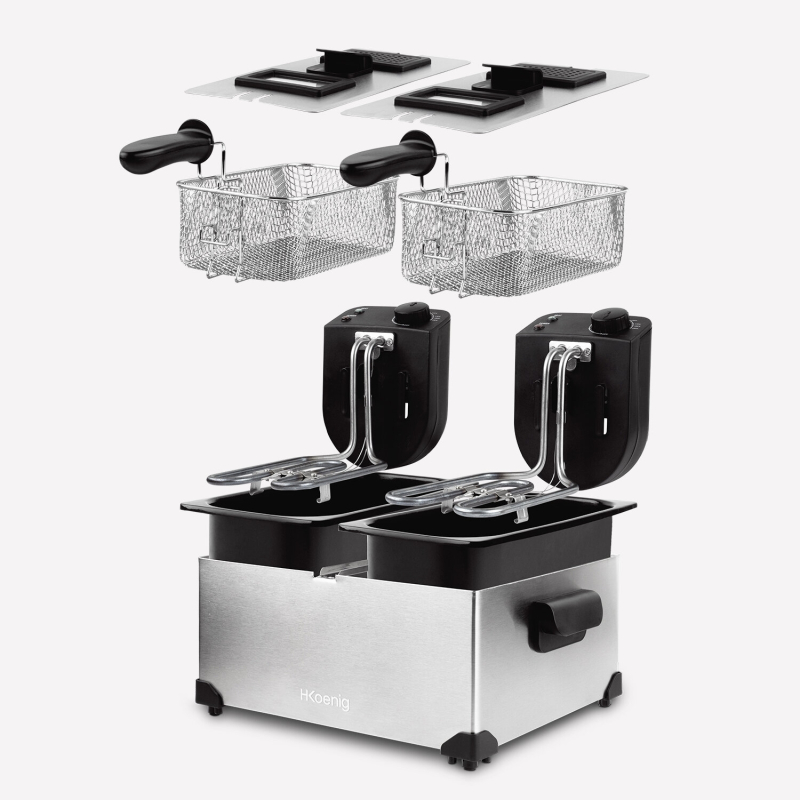 Dubbele friteuse - Hkoenig - DFX600