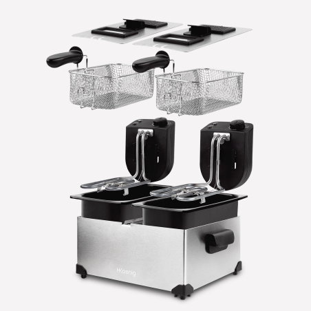 Dubbele friteuse - Hkoenig - DFX600