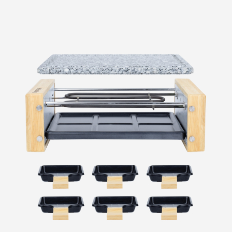 Raclette en kooksteen voor 6 personen - Hkoenig - WOD6