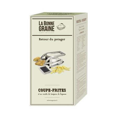 Roestvrijstalen huishoudelijke frietsnijder op zuignap, 2 messen, La Bonne Graine - Louis Tellier - N3023V