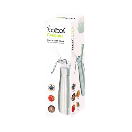 Alle aluminium sifon 0,5L, Creamy, Yoocook - Louis Tellier - YC80105