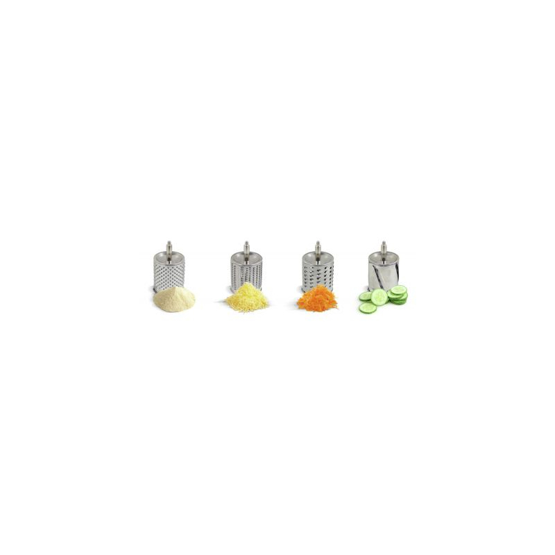 Roestvrijstalen rasp, 4 trommels, zuignapbevestiging, La Bonne Graine - Louis Tellier - N2700X