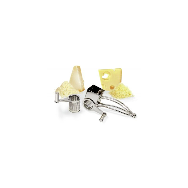 Kaasrasp, roestvrij staal, 2 trommels gruy&egrave;re & parmezaan, La Bonne Graine - Louis Tellier - N3009X-2