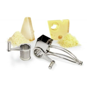 Kaasrasp, roestvrij staal, 2 trommels gruy&egrave;re & parmezaan, La Bonne Graine - Louis Tellier - N3009X-2