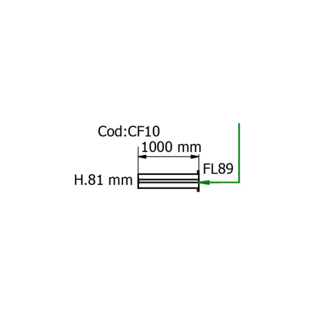 Roestvrij stalen afvoergoot 1000 mm - Linum - CF10
