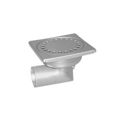 Roestvrij stalen sifon 100x100 mm, zijuitlaat 40 mm - Linum - FMC-1002-000