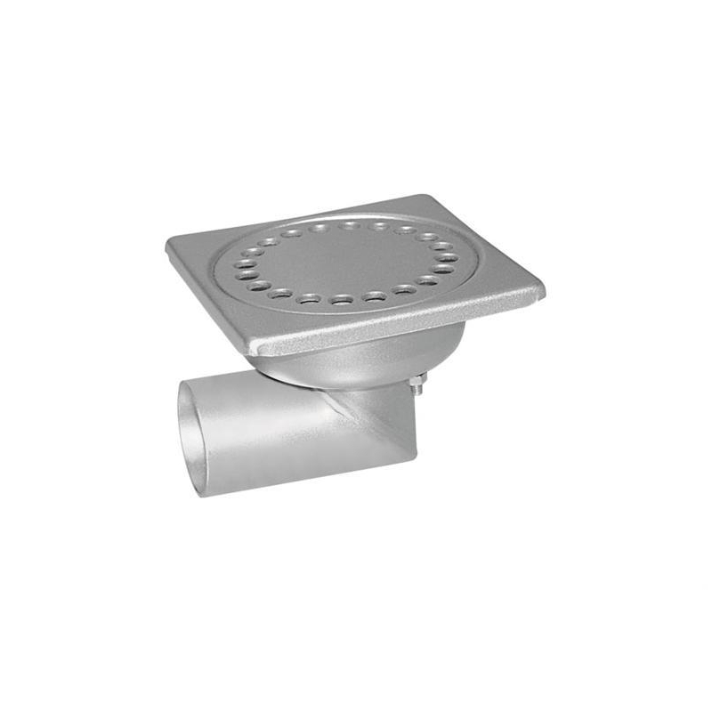 Roestvrij stalen sifon 100x100 mm, zijuitlaat 40 mm - Linum - FMC-1002-000