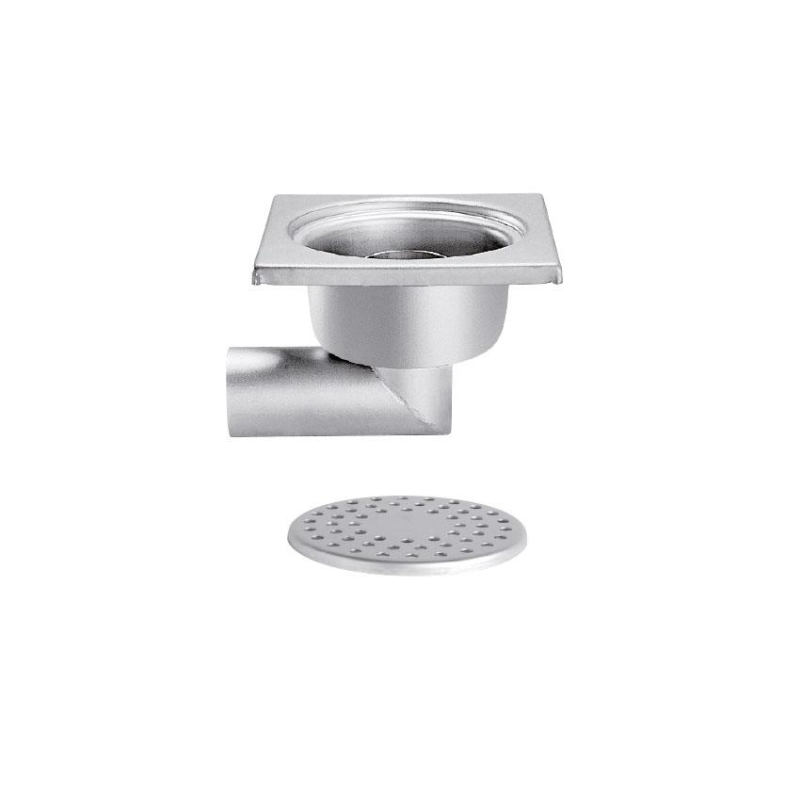Roestvrij stalen afvoer 200x200 mm, 63 mm zijuitlaat - Linum - FMC-3106-000