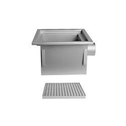 Roestvrij stalen sifon 300x300 mm, zijuitlaat 125 mm - Linum - FMC-5312-000