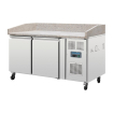 2 deurs pizzatoonbank met marmeren blad G Serie - Polar - CT424