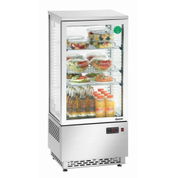 Gekoelde vitrine Mini 78L, roestvrij staal A2CH - Bartscher 700478G