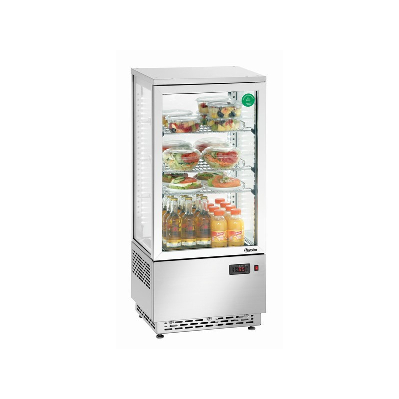 Gekoelde vitrine Mini 78L, roestvrij staal A2CH - Bartscher 700478G