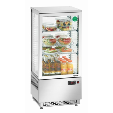 Gekoelde vitrine Mini 78L, roestvrij staal A2CH - Bartscher 700478G