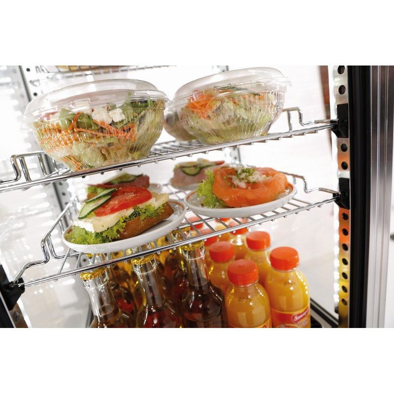 Gekoelde vitrine Mini 78L, roestvrij staal A2CH - Bartscher 700478G