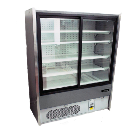 Aan de wand gemonteerde vitrine met schuifdeuren 1510 mm
