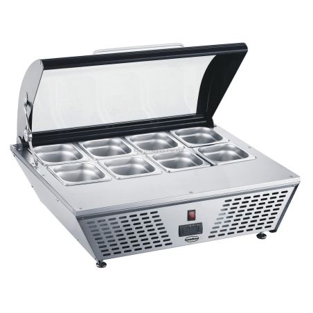 Vitrine r&eacute;frig&eacute;r&eacute;e &agrave; poser en inox - 7487-cbs-0040