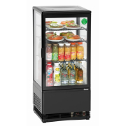 Mini vitrine r&eacute;frig&eacute;r&eacute;e 78 L noire - Bartscher - 700277G