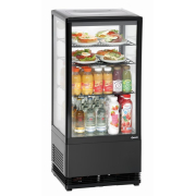 Mini vitrine r&eacute;frig&eacute;r&eacute;e 78 L noire - Bartscher - 700277G