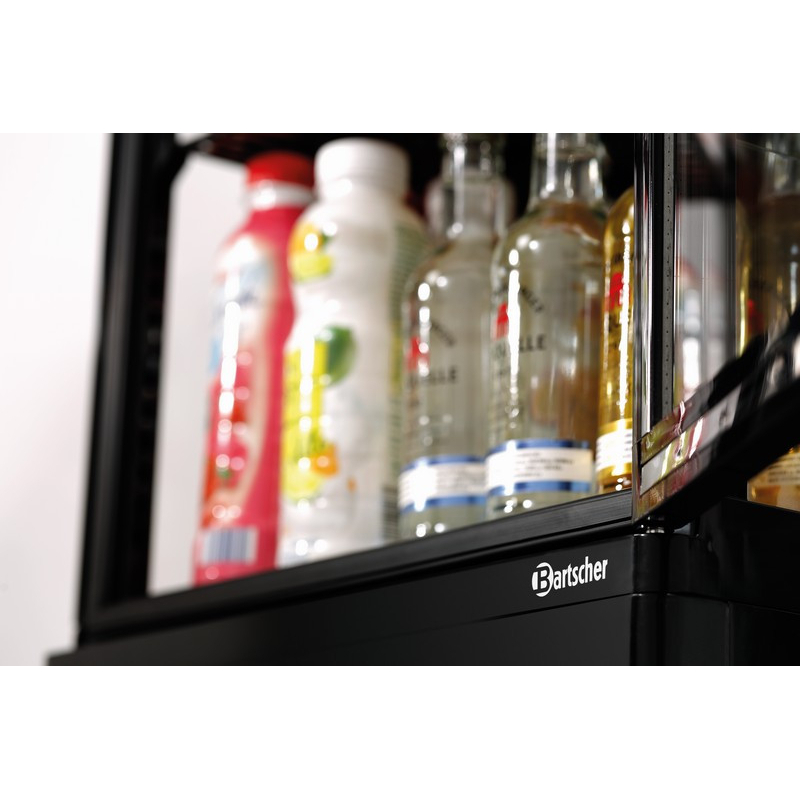 Mini vitrine r&eacute;frig&eacute;r&eacute;e 78 L noire - Bartscher - 700277G
