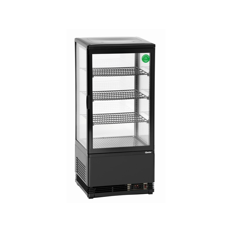 Mini vitrine r&eacute;frig&eacute;r&eacute;e 78 L noire - Bartscher - 700277G