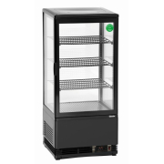 Mini vitrine r&eacute;frig&eacute;r&eacute;e 78 L noire - Bartscher - 700277G