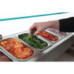 Comptoir de pr&eacute;paration pizza et salade r&eacute;frig&eacute;r&eacute; 3 portes 368L