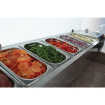 Comptoir de pr&eacute;paration pizza et salade r&eacute;frig&eacute;r&eacute; 3 portes 368L