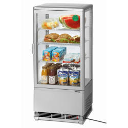 Mini koelvitrine 78L, zilver - Bartscher 700778G