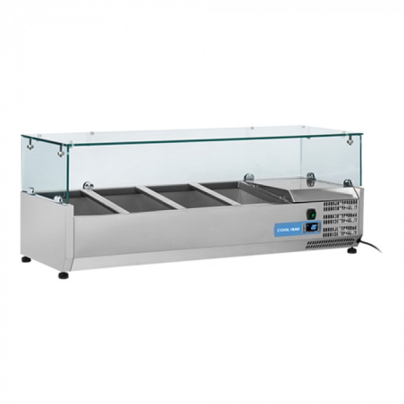 Vitrine de r&eacute;frig&eacute;ration (cap.Gn1/3x4-15cm) EMGA - 712021