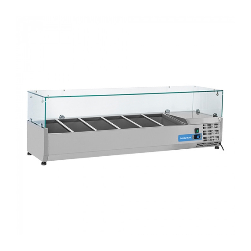 Vitrine de r&eacute;frig&eacute;ration (cap.Gn1/3x6-15cm) EMGA - 712022