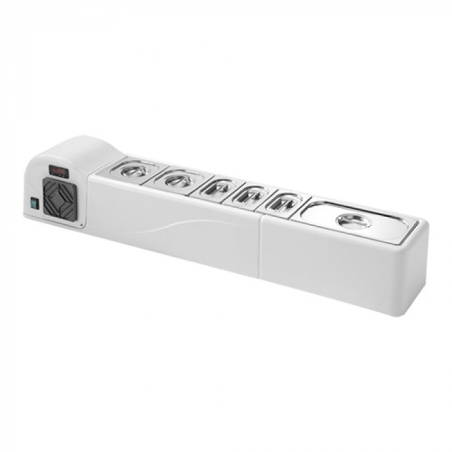 Vitrine de r&eacute;frig&eacute;ration (cap.Gn1/6x6-15cm) EMGA - 682004
