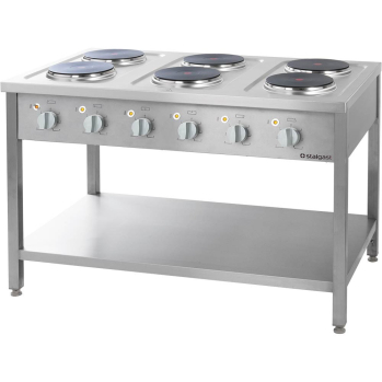 Elektrisch fornuis 6 kookplaten, 15.6 kw - 979600 - Stalgast