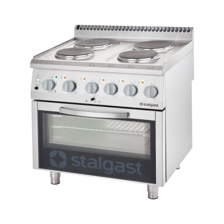 Elektrisch fornuis 2 kookplaten met elektrische oven, 10,4 + 7 kw - 9716000 - Stalgast
