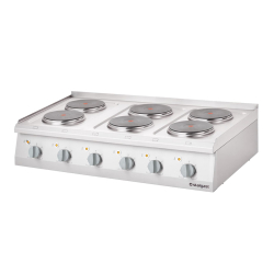 Elektrisch fornuis 6 kookplaten, tafelmodel, 15,6 kw - 9707000 - Stalgast